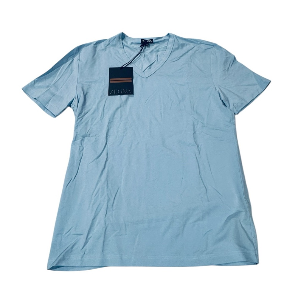ZEGNA***Baby Blue Men's T- Shirt***Med. $389